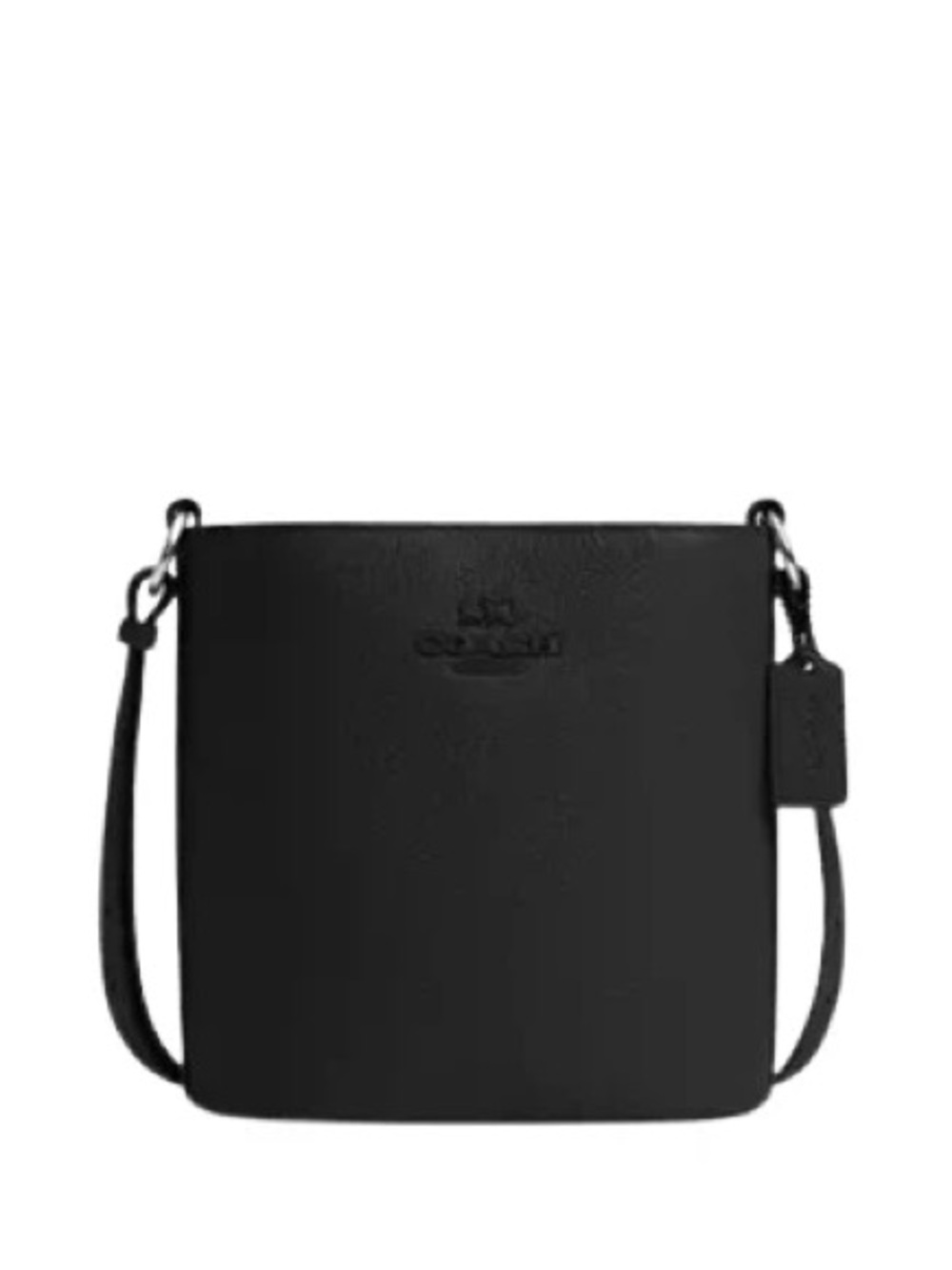 Coach Black Leather Burgundy Interior Patch Bag